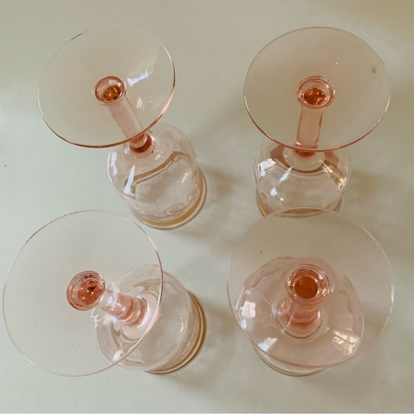 Pink drinking glasses of 4 - Picture 9 of 13